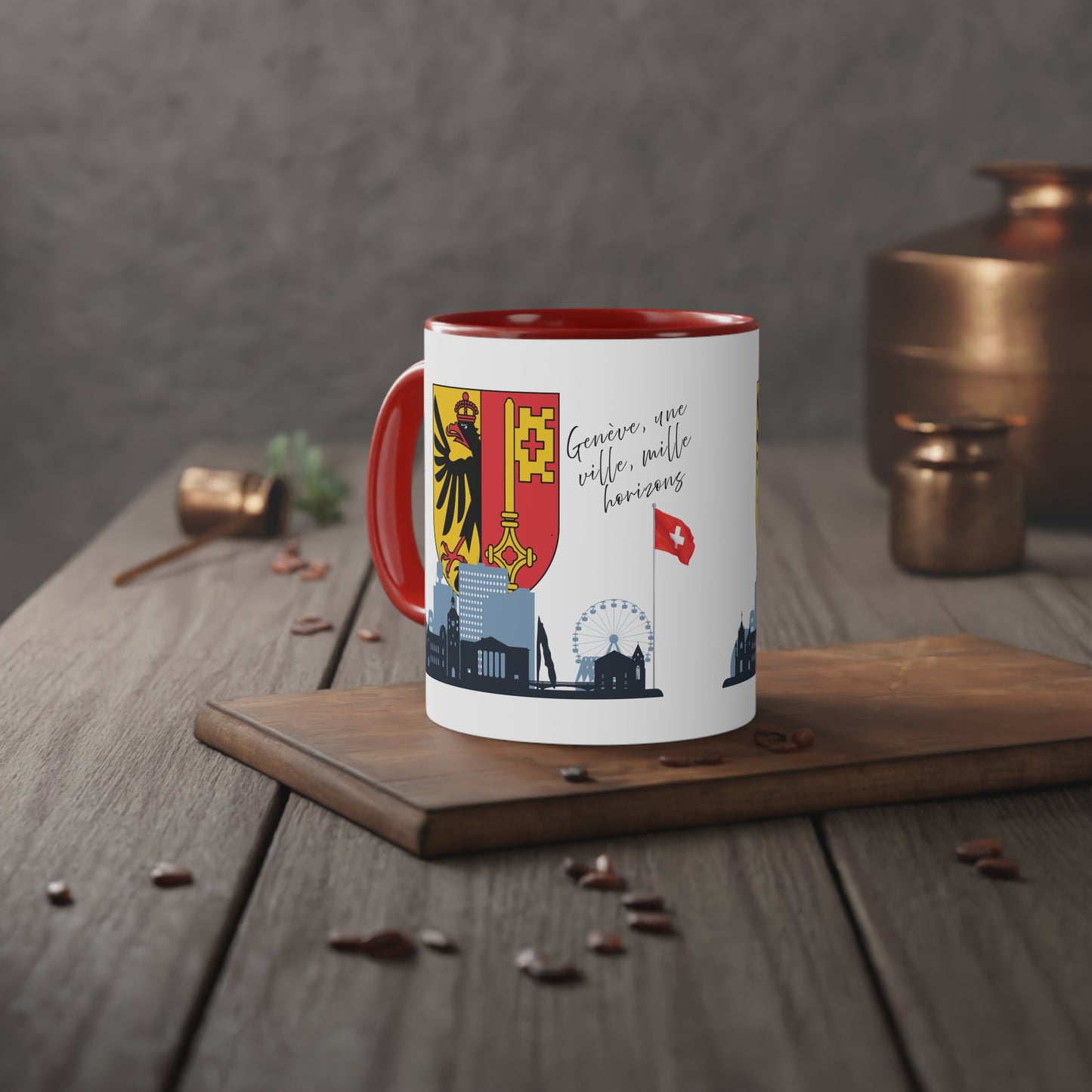 Mug "Les Horizons de Genève" - Une Ville dans Votre Tasse (325ml)