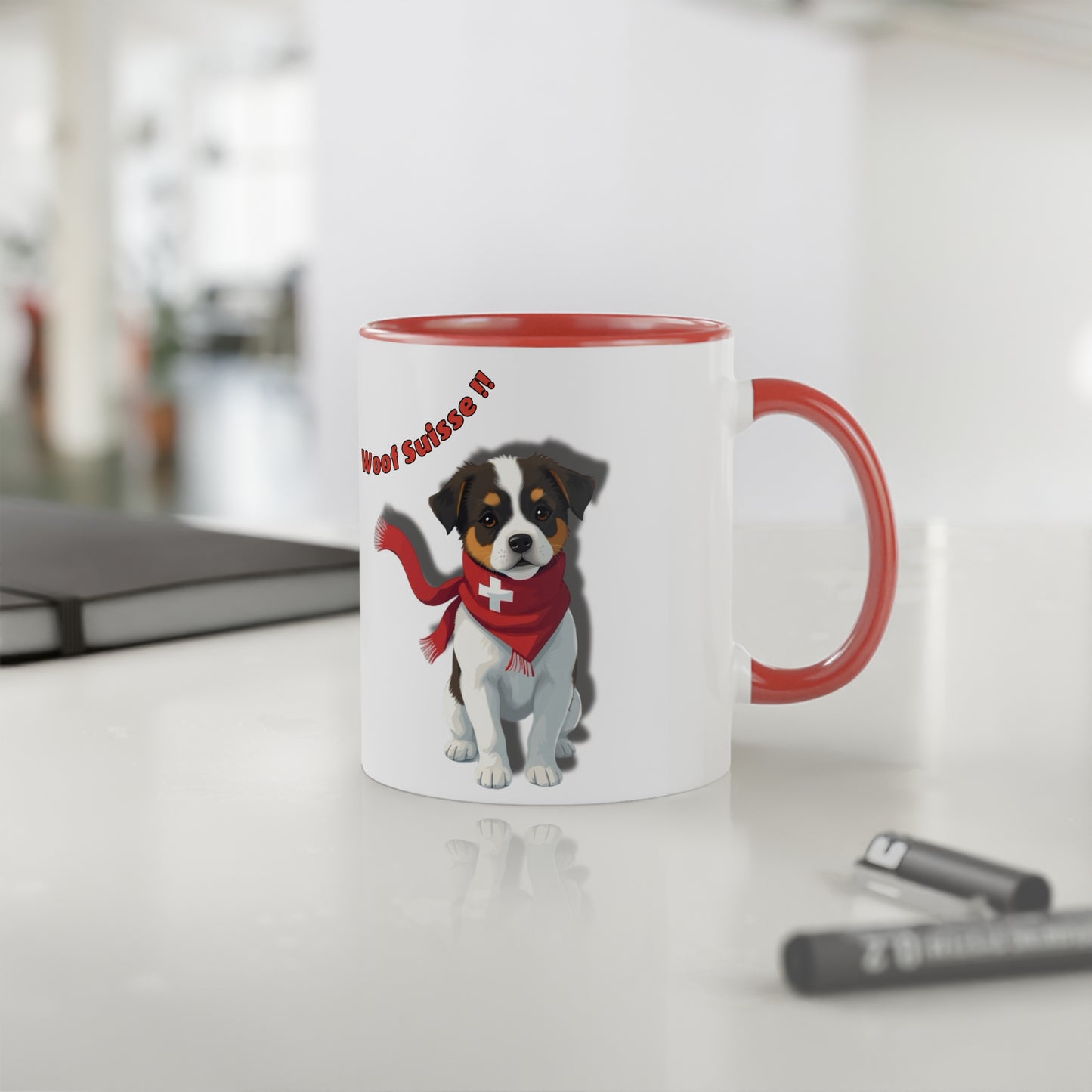 Mug "Woof Suisse!" - Un Aboiement Helvétique ! (325ml)