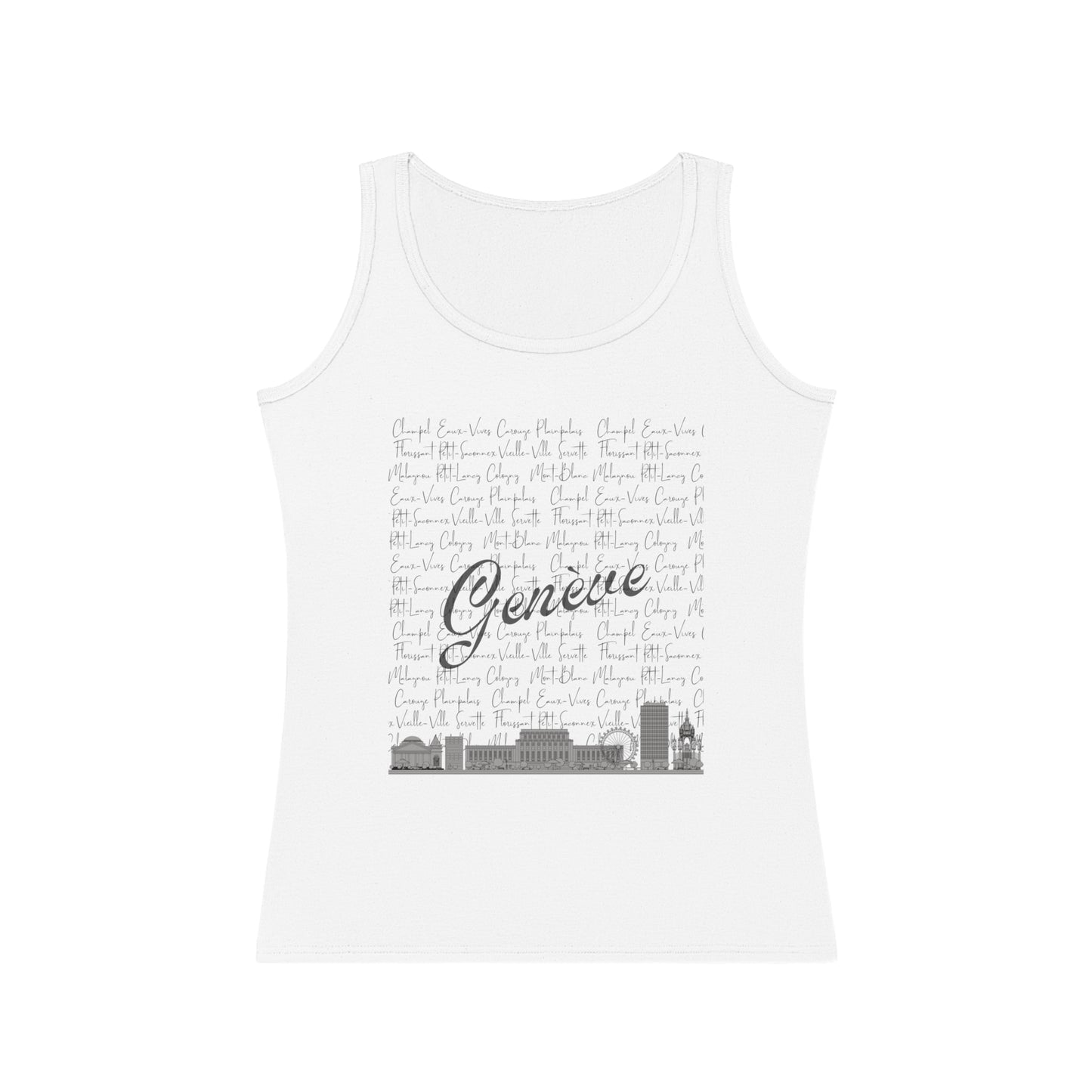 Débardeur Femme "Geneva Skyline & Quartiers"