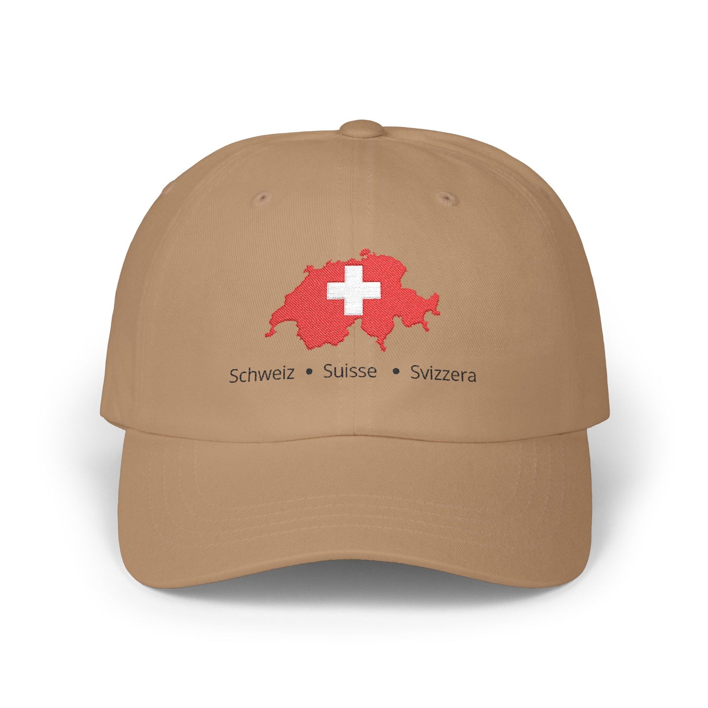 Casquette Suisse Brodée - "Schweiz • Suisse • Svizzera"