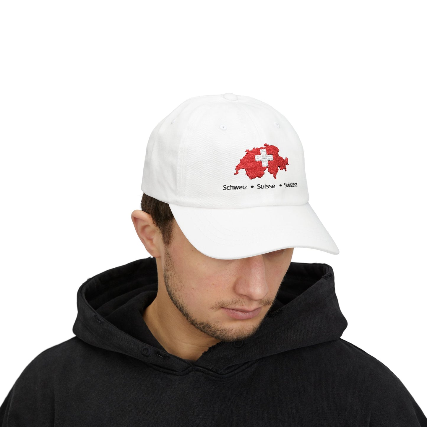 Casquette Suisse Brodée - "Schweiz • Suisse • Svizzera"