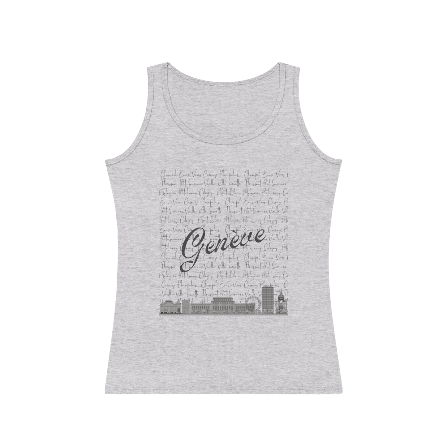 Débardeur Femme "Geneva Skyline & Quartiers"