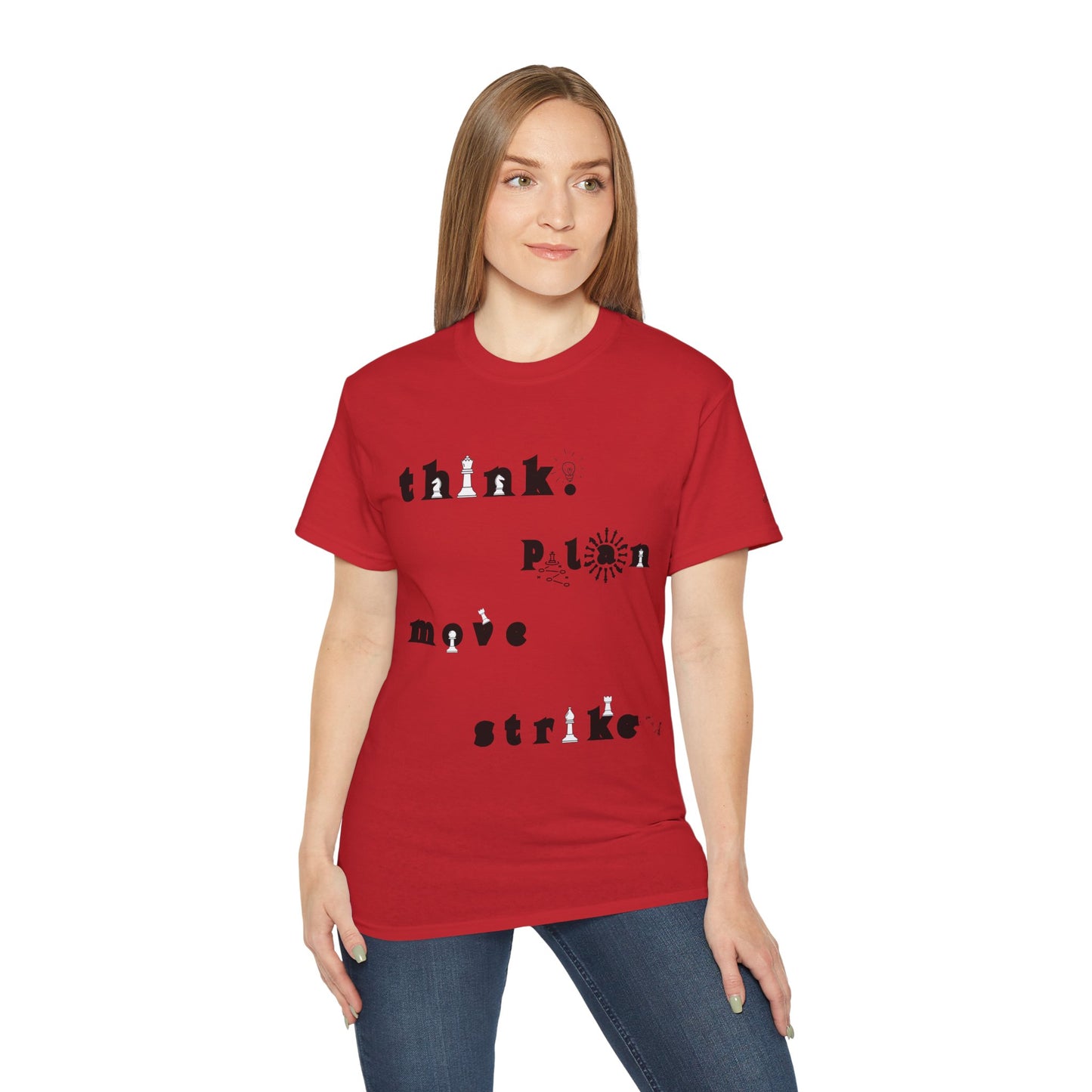 T-shirt Échecs "Think. Move. Plan. Strike."
