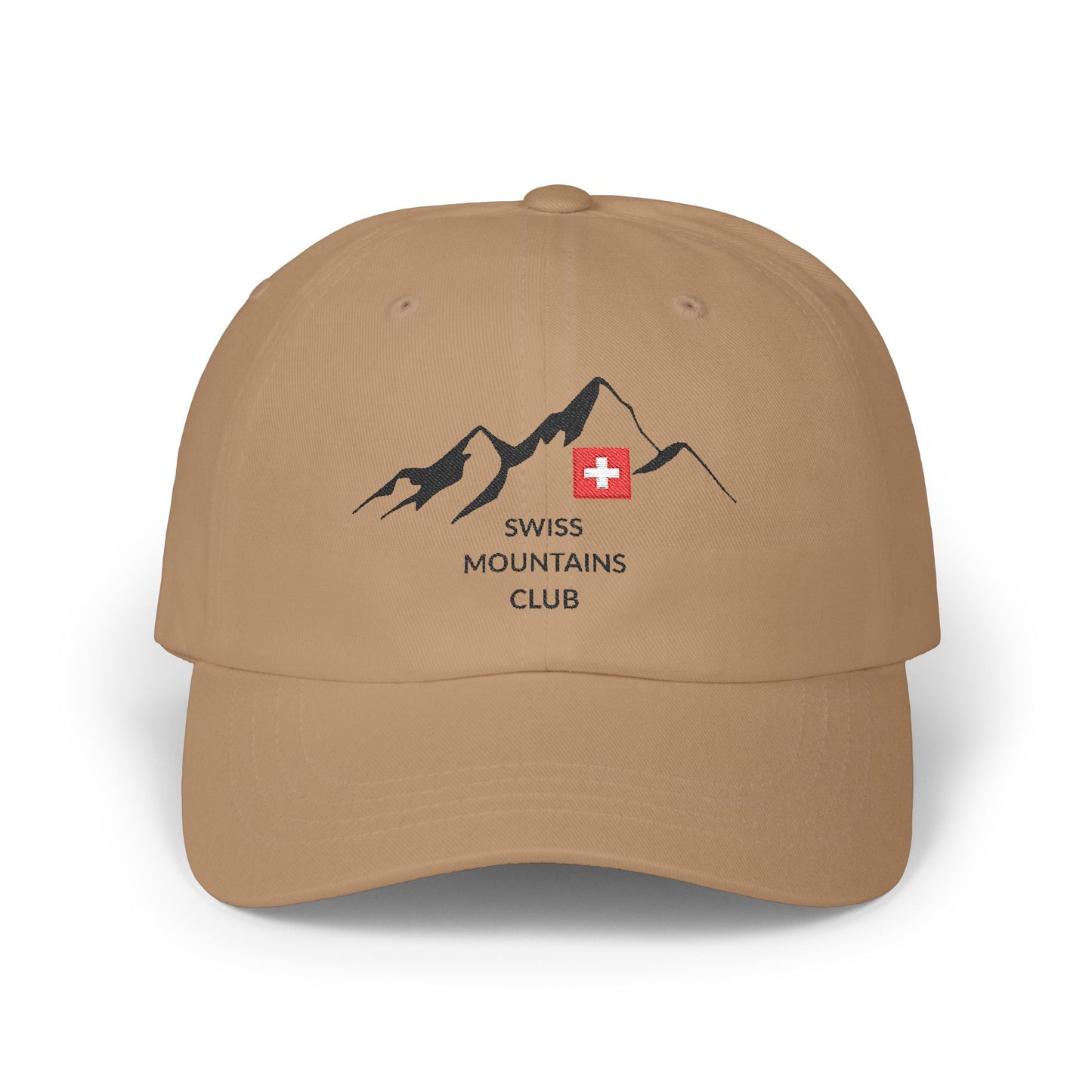 Casquette Alpine Brodée : Rejoignez le Club des Sommets Suisses ! (versions couleurs claires)