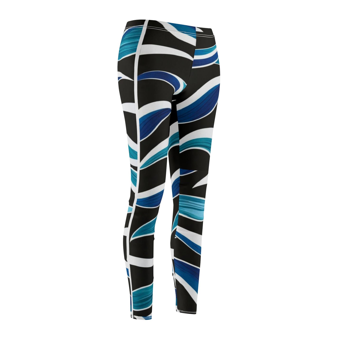 Leggings "Éclat de Vagues : Danse des Courbes"