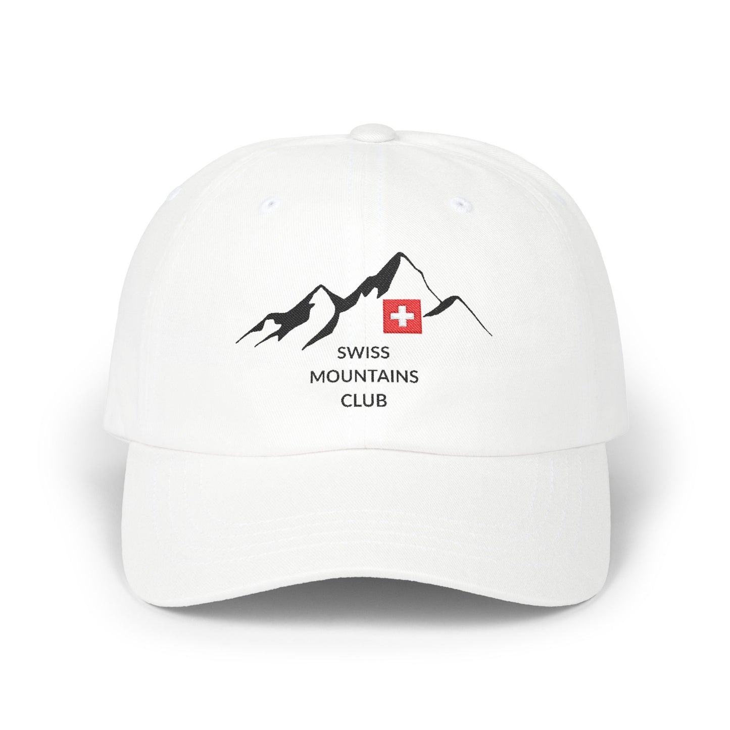Casquette Alpine Brodée : Rejoignez le Club des Sommets Suisses ! (versions couleurs claires)