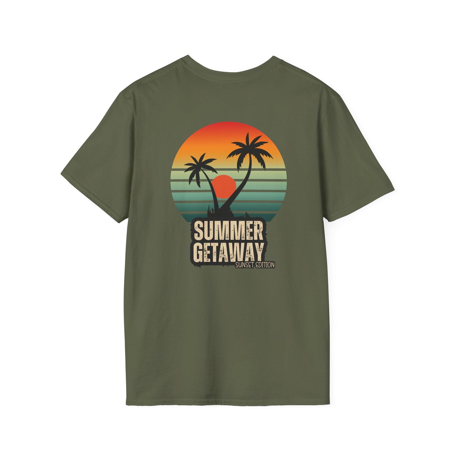 T-Shirt graphique tropical 'Summer Getaway'