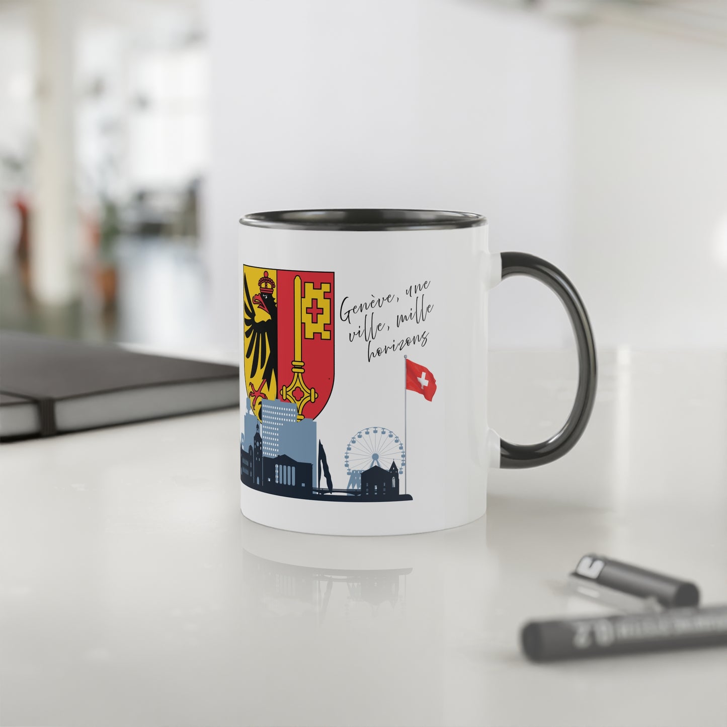 Mug "Les Horizons de Genève" - Une Ville dans Votre Tasse (325ml)