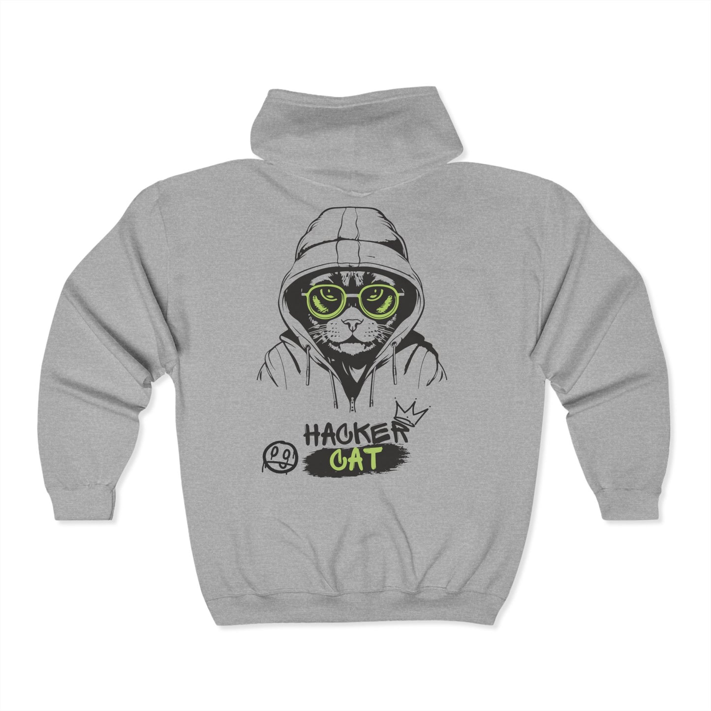 Hoodie Unisexe "Hacker Cat" - Sweat à capuche style Cyber Punk