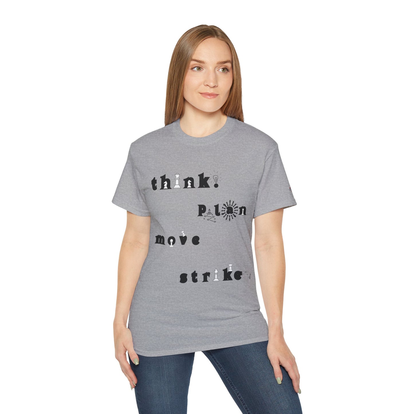 T-shirt Échecs "Think. Move. Plan. Strike."