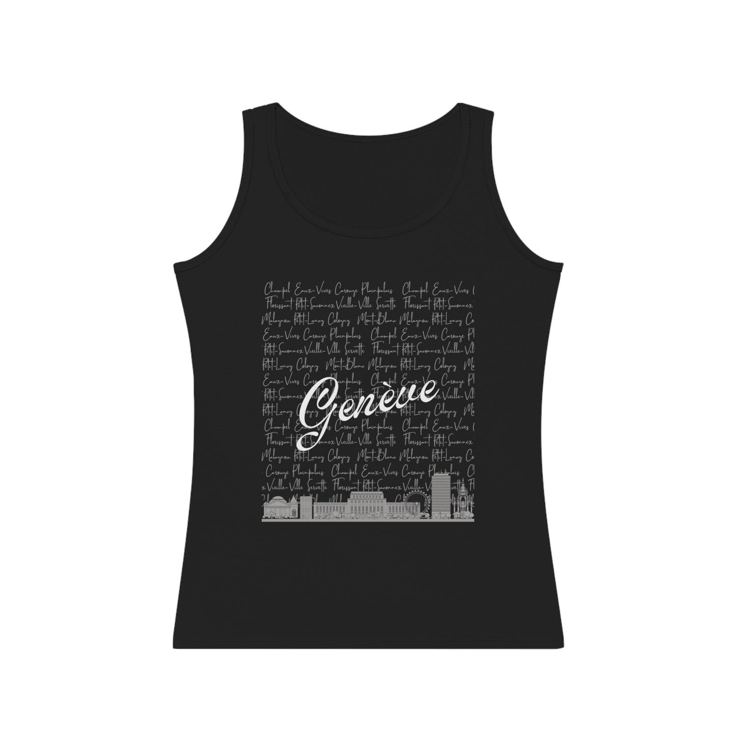 Débardeur Femme "Geneva Skyline & Quartiers"