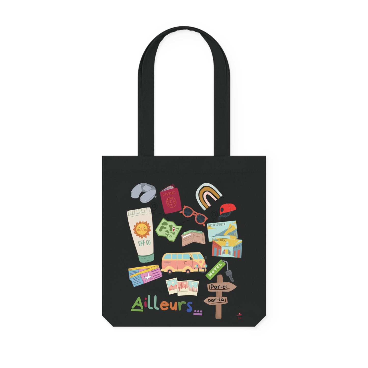 Tote Bag Tissé "Ailleurs..." - L'appel du voyage (Éco-Responsable)