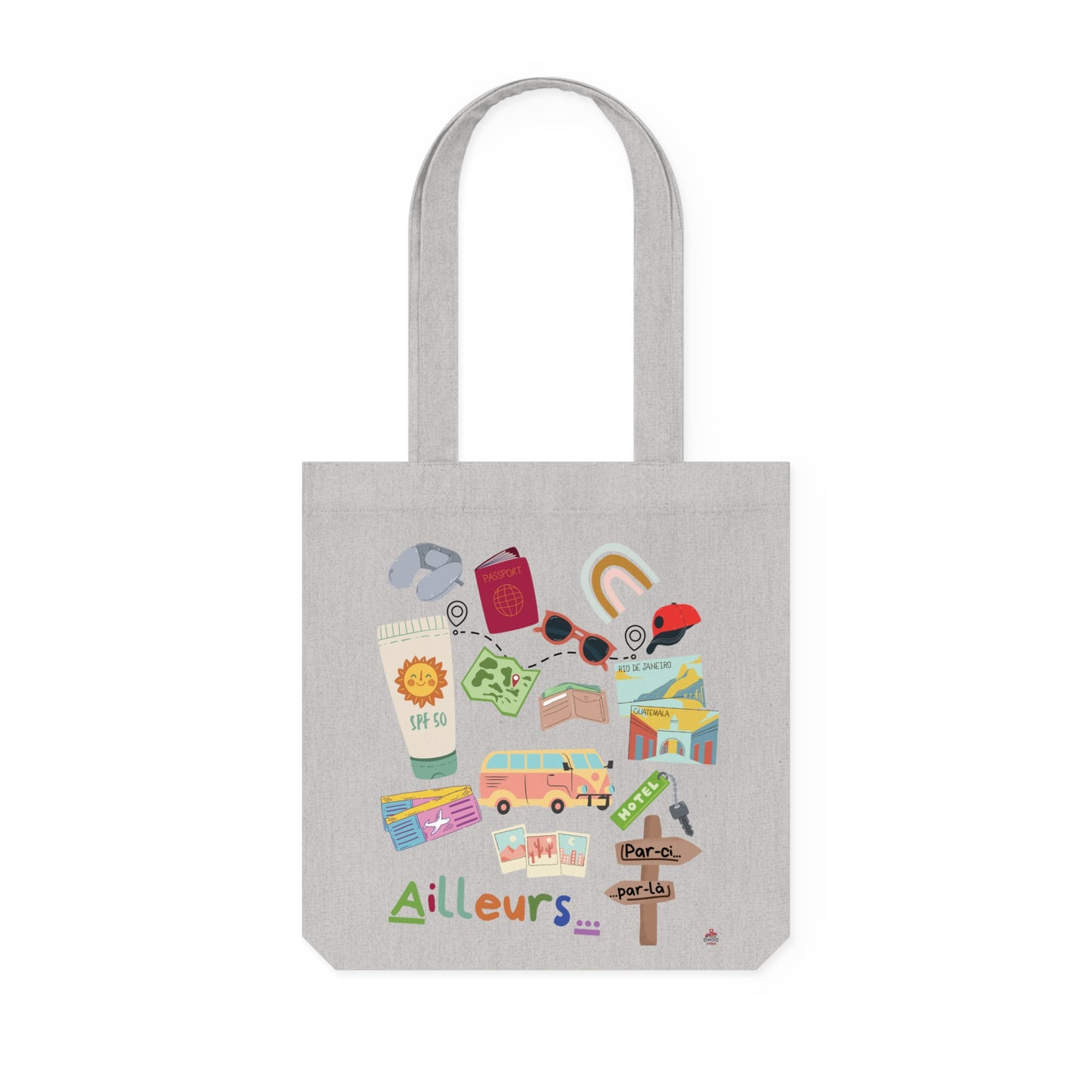 Tote Bag Tissé "Ailleurs..." - L'appel du voyage (Éco-Responsable)