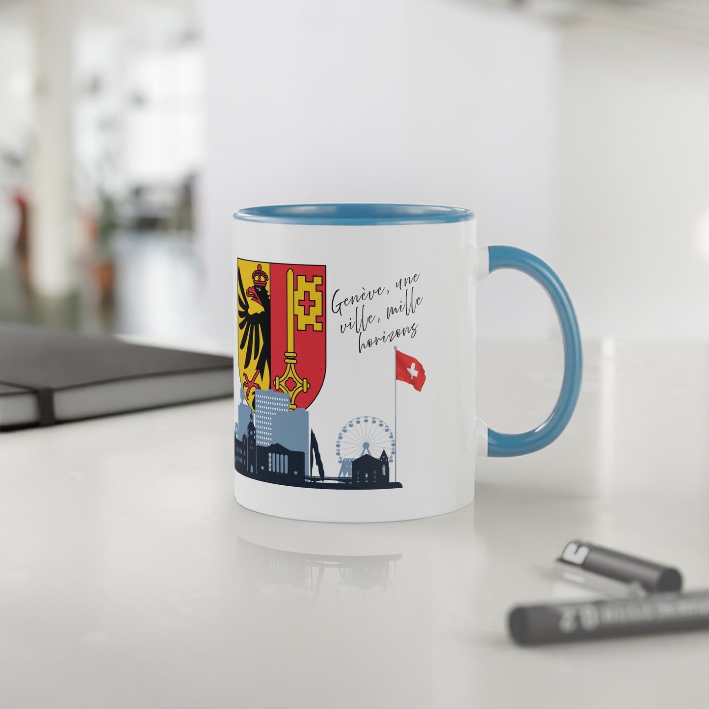Mug "Les Horizons de Genève" - Une Ville dans Votre Tasse (325ml)
