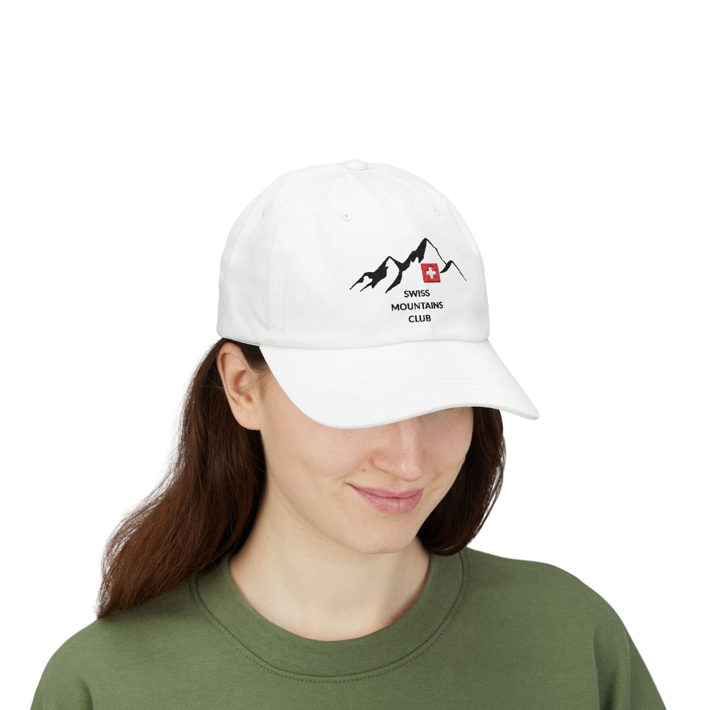 Casquette Alpine Brodée : Rejoignez le Club des Sommets Suisses ! (versions couleurs claires)
