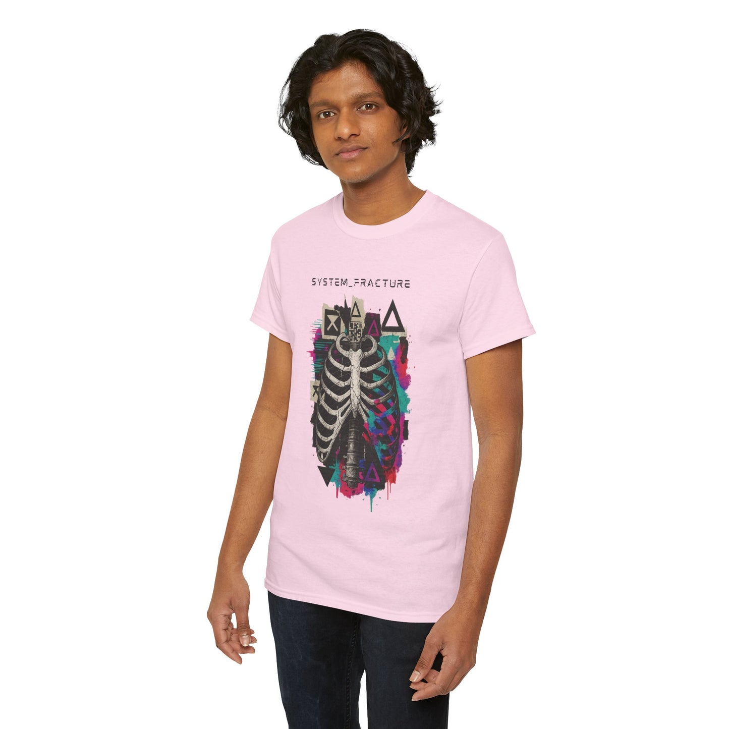 T-Shirt "System Fracture" unisexe en coton lourd