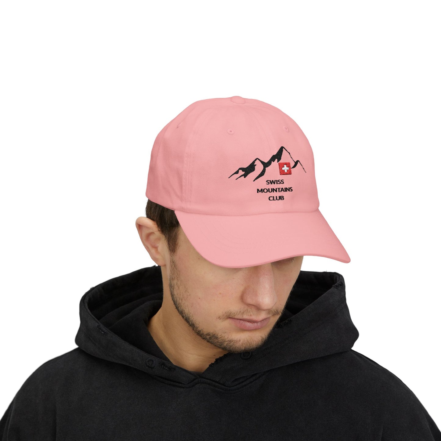 Casquette Alpine Brodée : Rejoignez le Club des Sommets Suisses ! (versions couleurs claires)