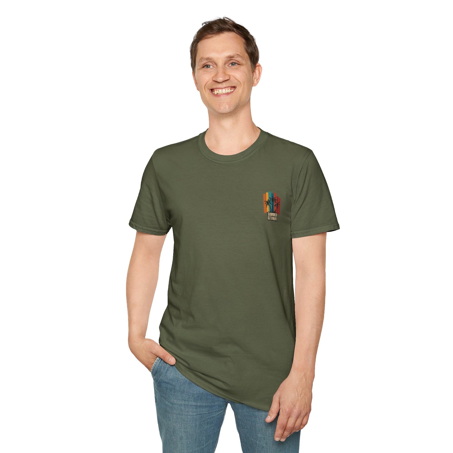 T-Shirt graphique tropical 'Summer Getaway'