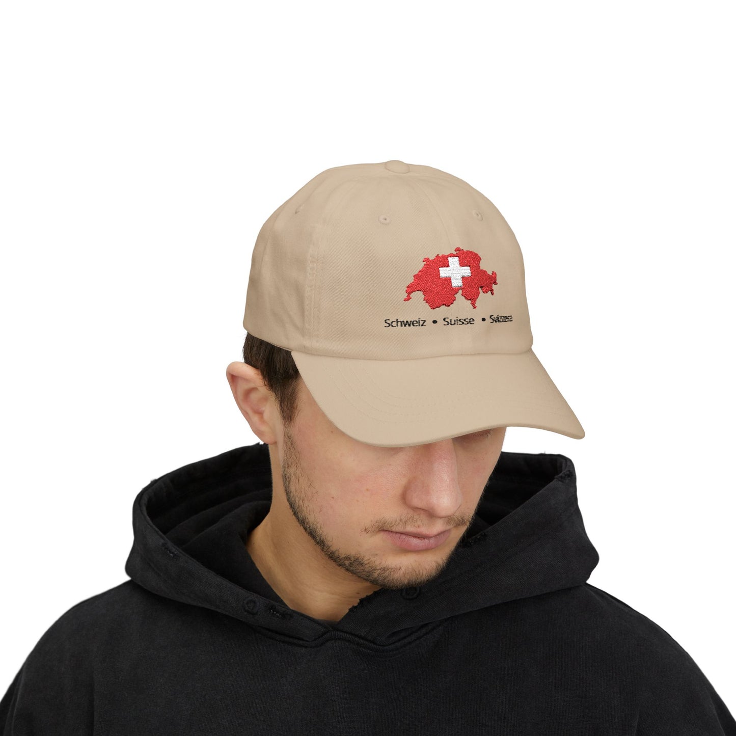 Casquette Suisse Brodée - "Schweiz • Suisse • Svizzera"