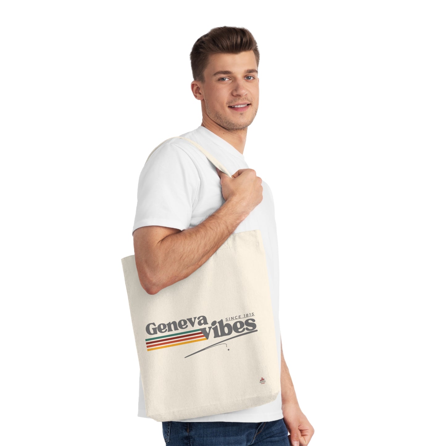 Tote Bag tissé "Geneva Vibes 1815" - L'élégance historique (Éco-Responsable)