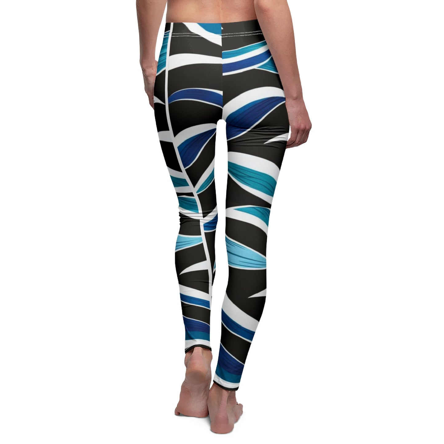 Leggings "Éclat de Vagues : Danse des Courbes"