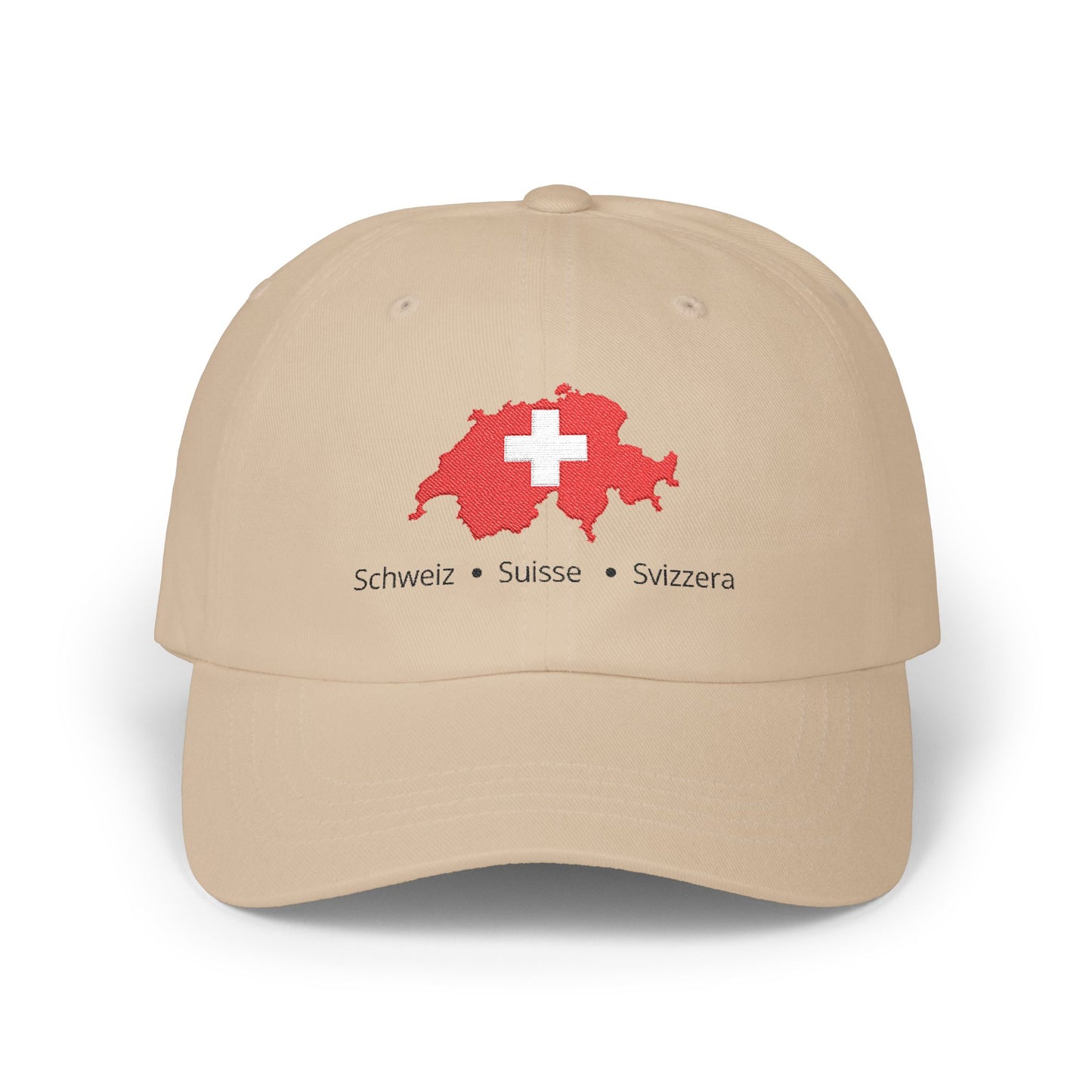 Casquette Suisse Brodée - "Schweiz • Suisse • Svizzera"