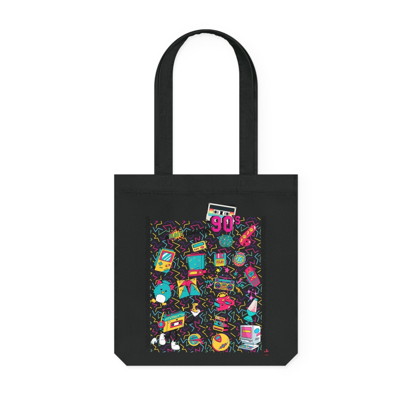 Tote Bag tissé nostalgique des années 90 - (Éco-Responsable)