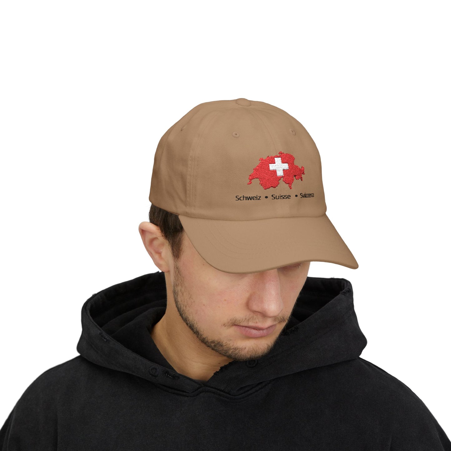 Casquette Suisse Brodée - "Schweiz • Suisse • Svizzera"