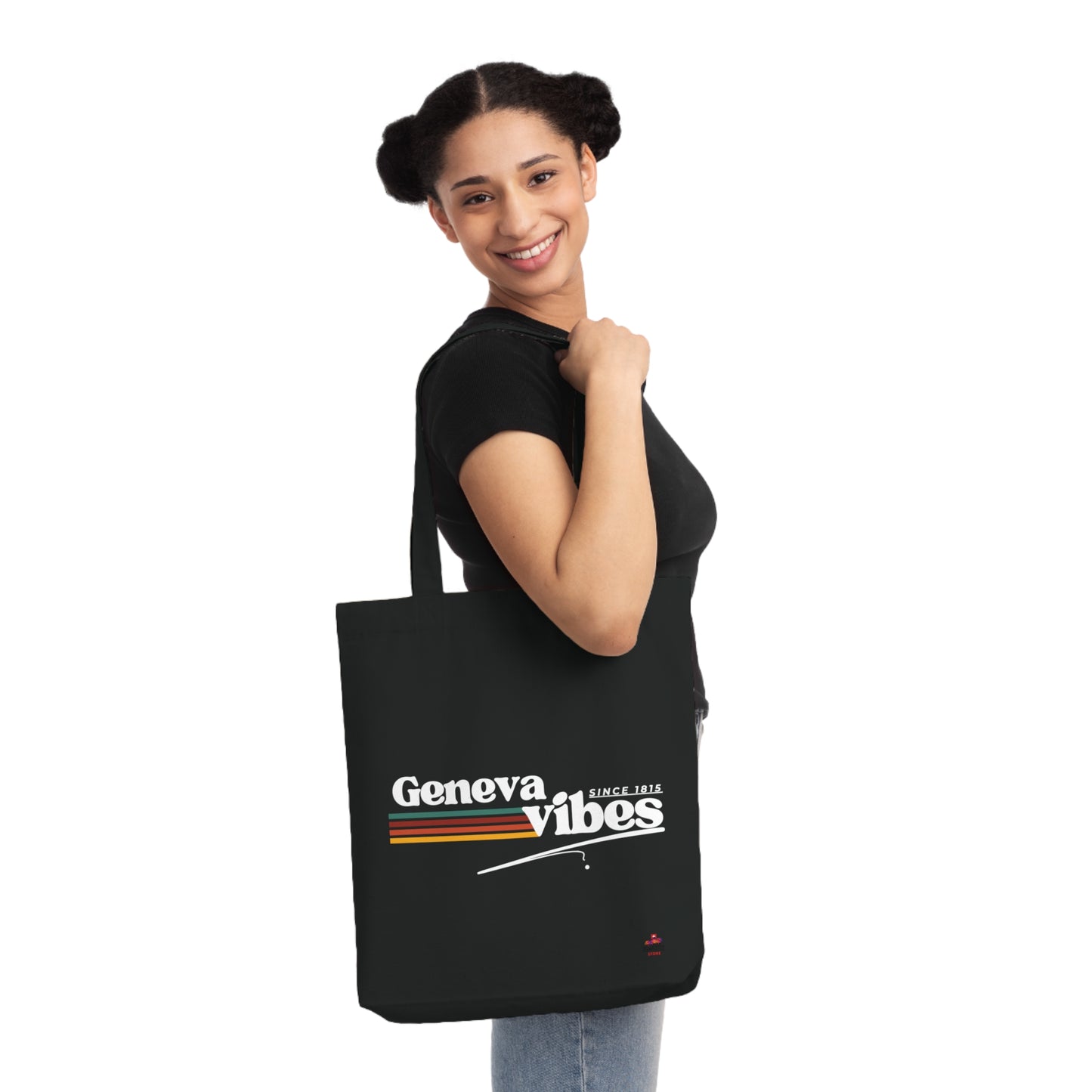 Tote Bag tissé "Geneva Vibes 1815" - L'élégance historique (Éco-Responsable)