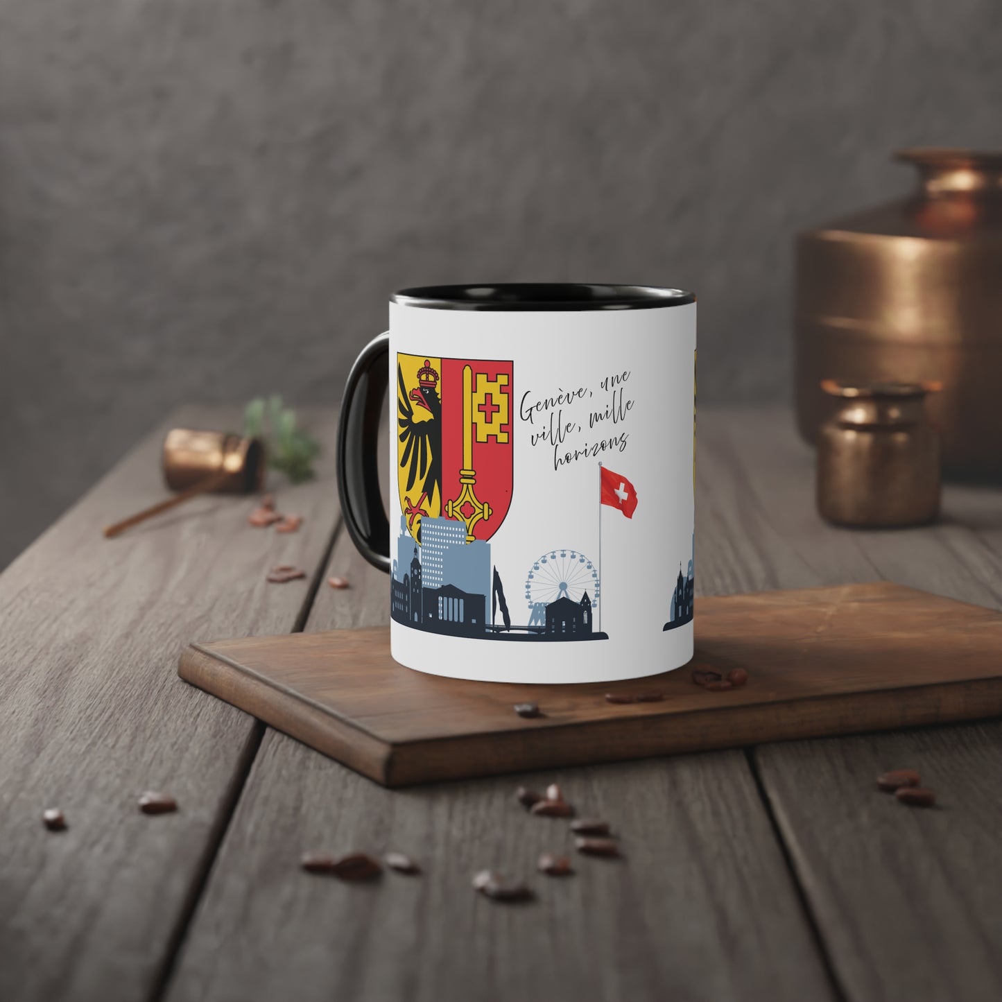 Mug "Les Horizons de Genève" - Une Ville dans Votre Tasse (325ml)
