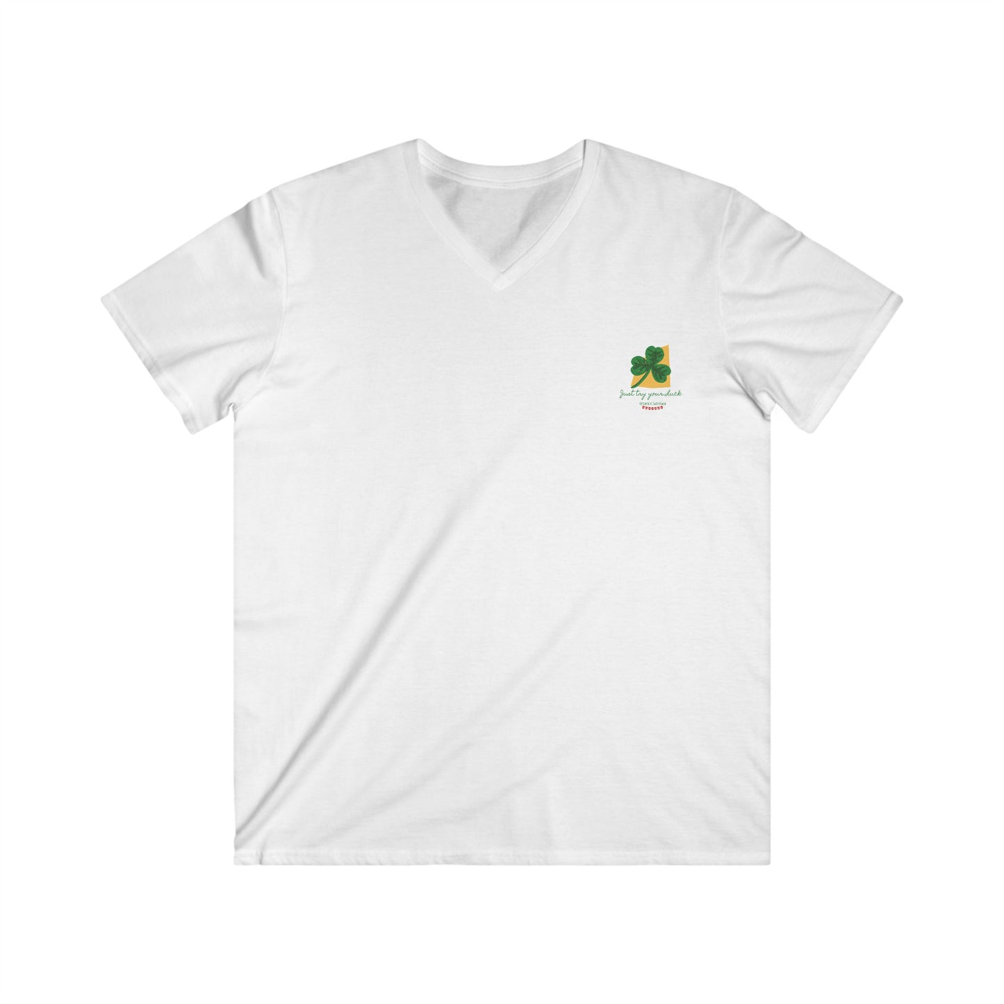 Col V : "Just Try Your Luck" Designed in Switzerland - ajusté pour Homme