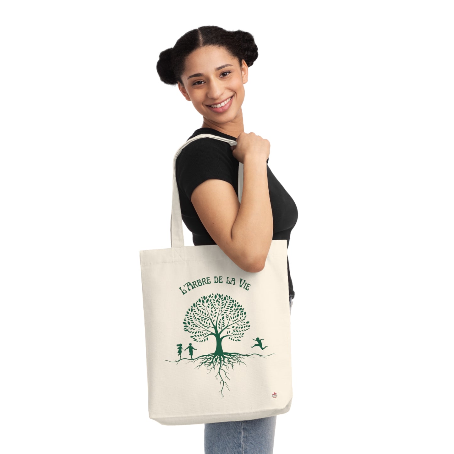Tote Bag tissé "L'Arbre de la Vie" - Racines, croissance et avenir (Éco-Responsable)