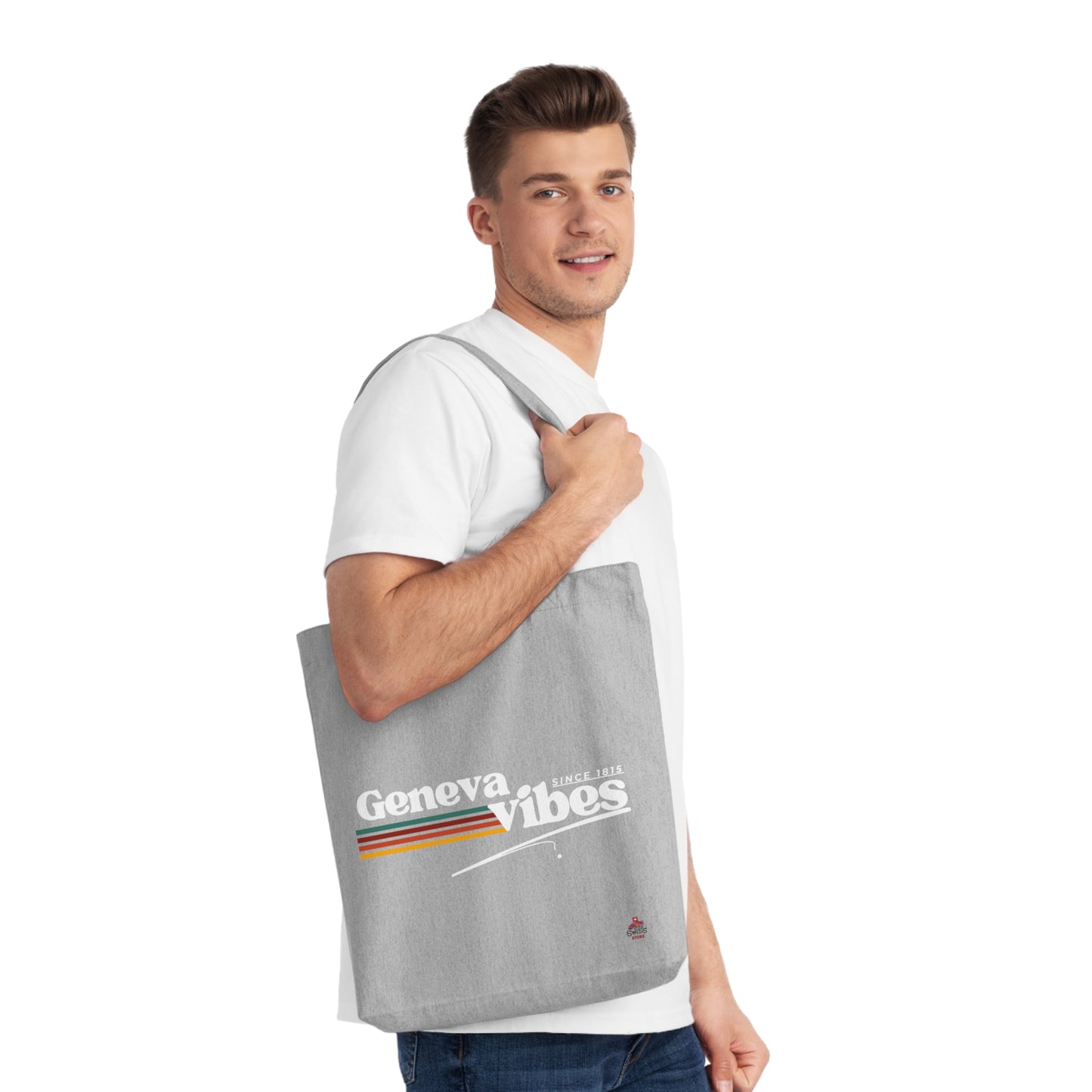 Tote Bag tissé "Geneva Vibes 1815" - L'élégance historique (Éco-Responsable)