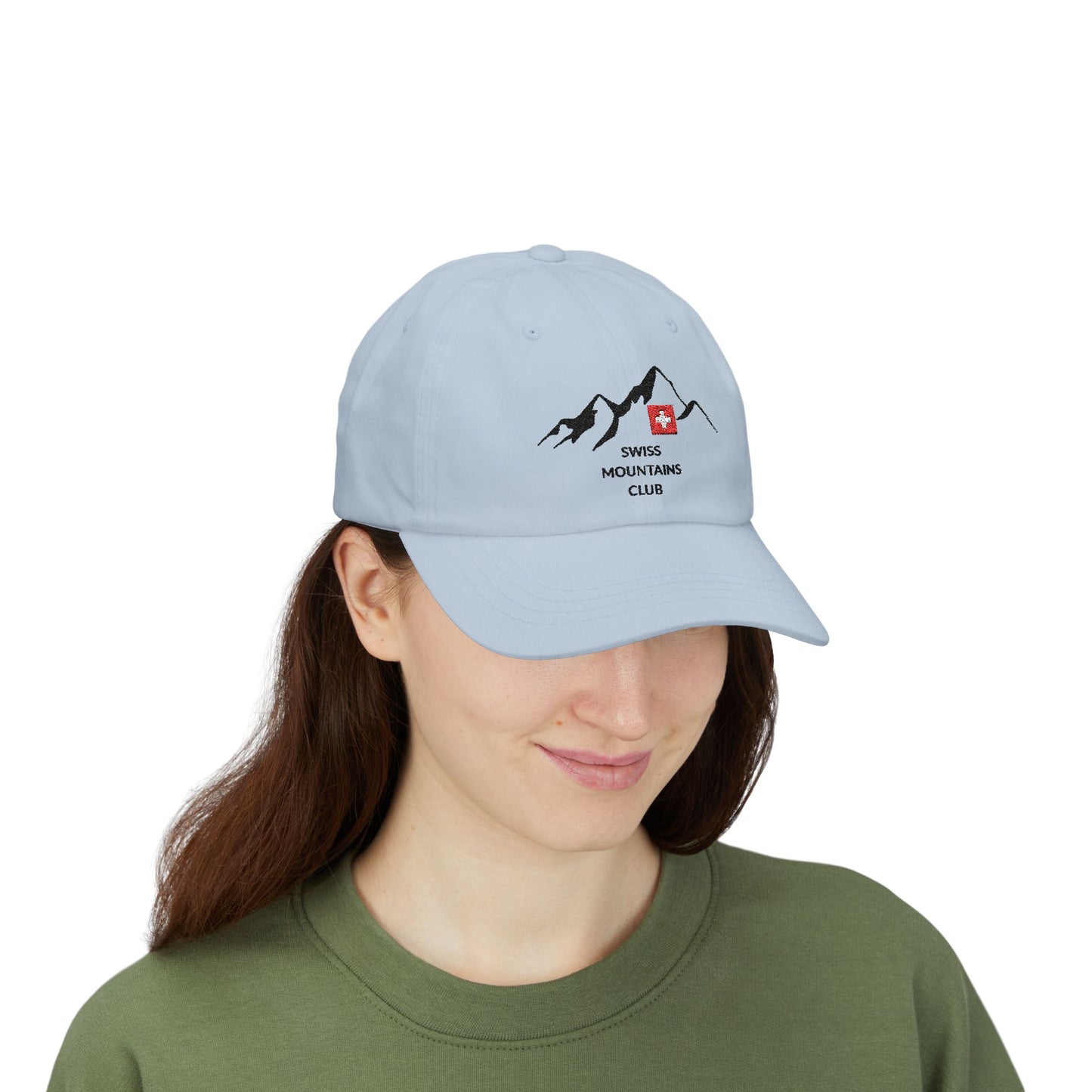 Casquette Alpine Brodée : Rejoignez le Club des Sommets Suisses ! (versions couleurs claires)