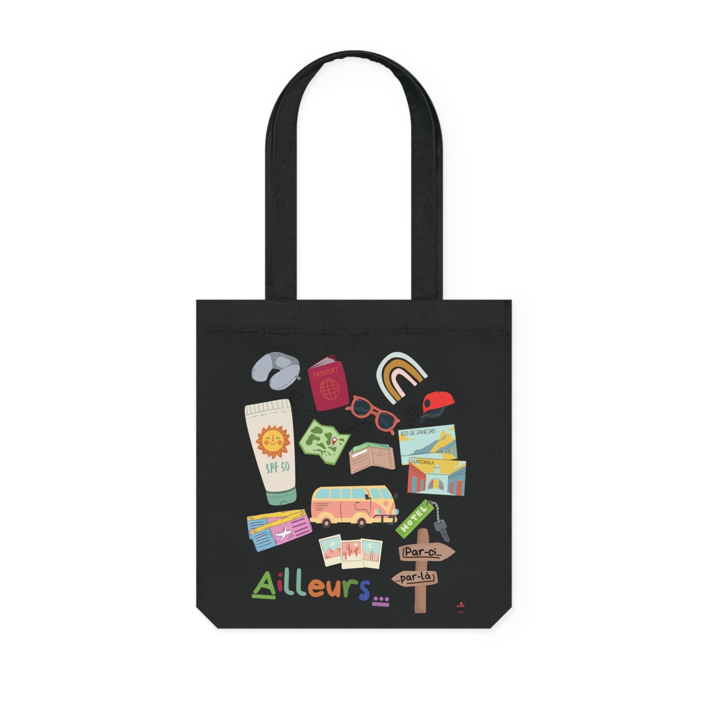 Tote Bag Tissé "Ailleurs..." - L'appel du voyage (Éco-Responsable)