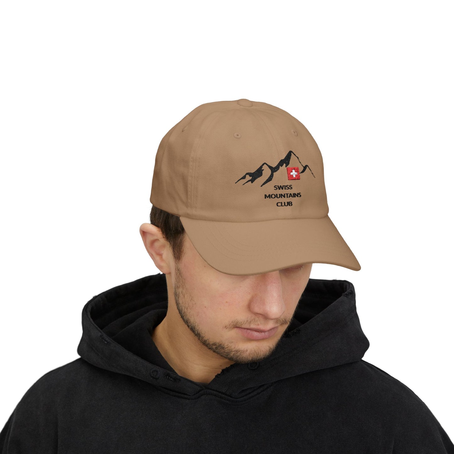 Casquette Alpine Brodée : Rejoignez le Club des Sommets Suisses ! (versions couleurs claires)