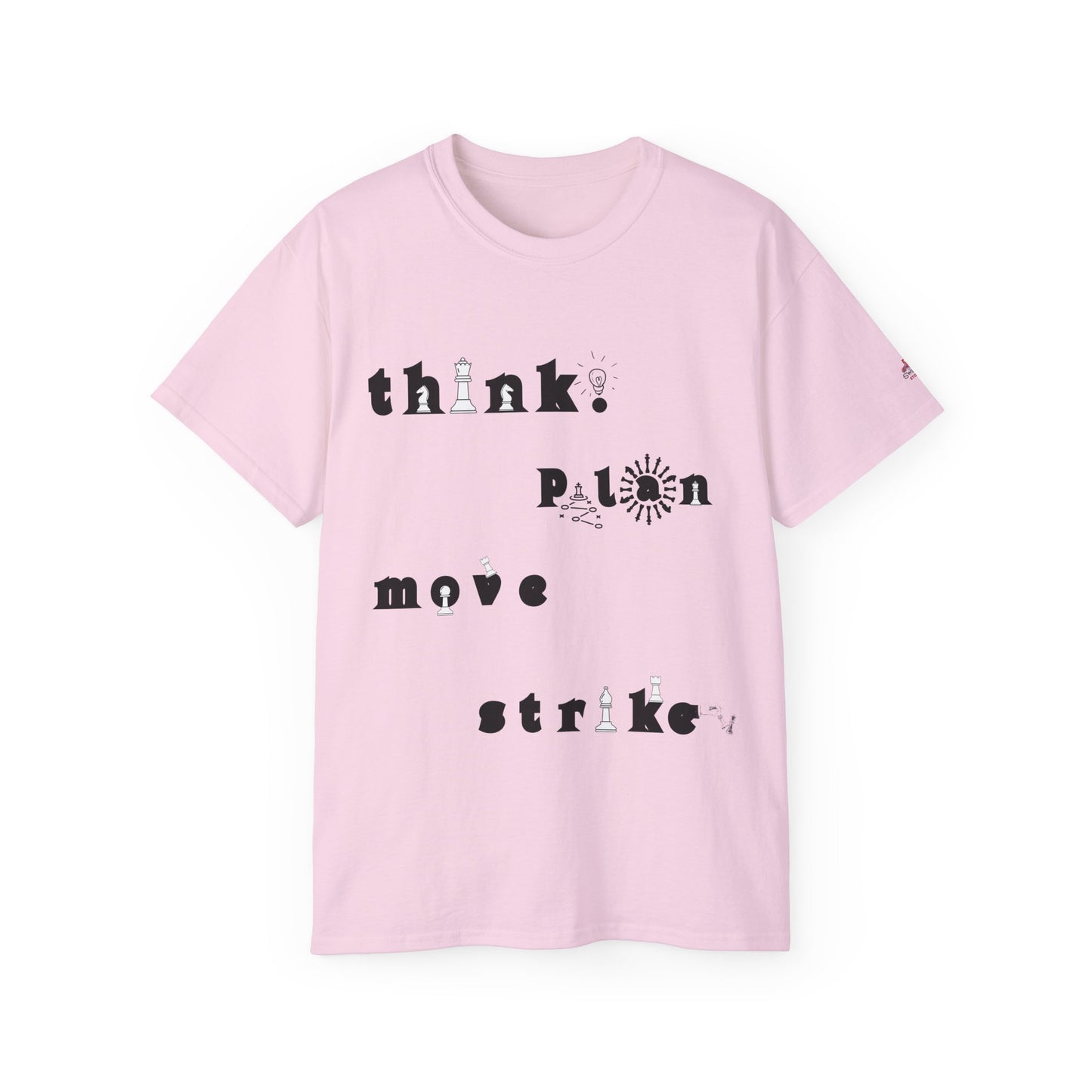 T-shirt Échecs "Think. Move. Plan. Strike."