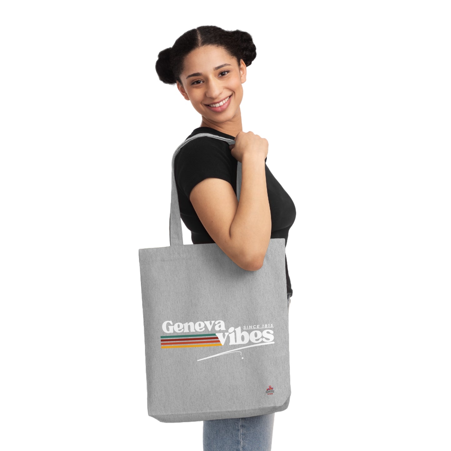 Tote Bag tissé "Geneva Vibes 1815" - L'élégance historique (Éco-Responsable)