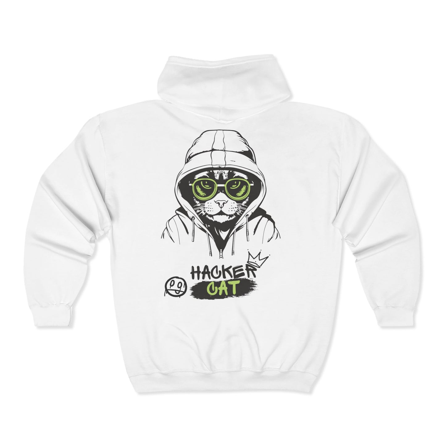 Hoodie Unisexe "Hacker Cat" - Sweat à capuche style Cyber Punk