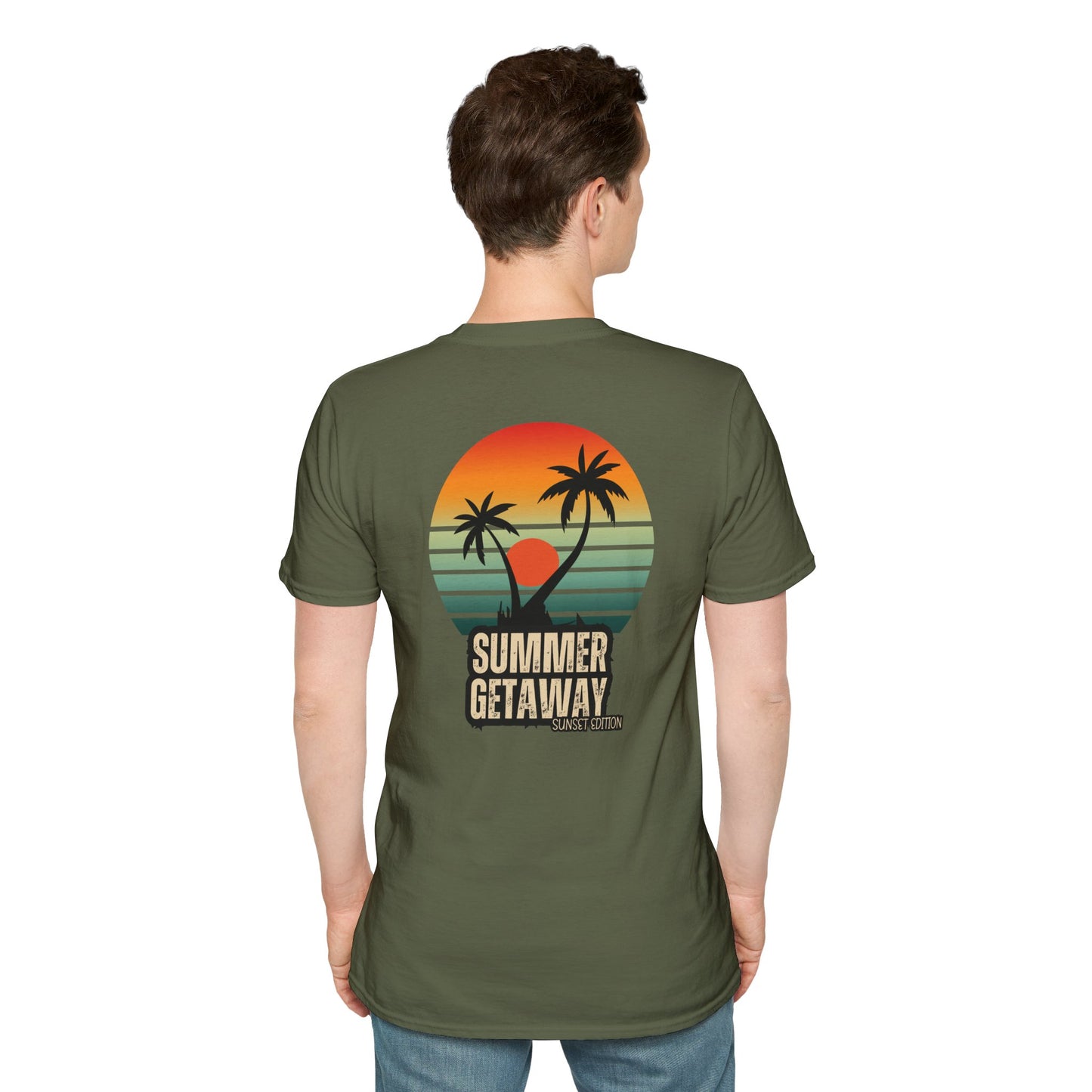 T-Shirt graphique tropical 'Summer Getaway'
