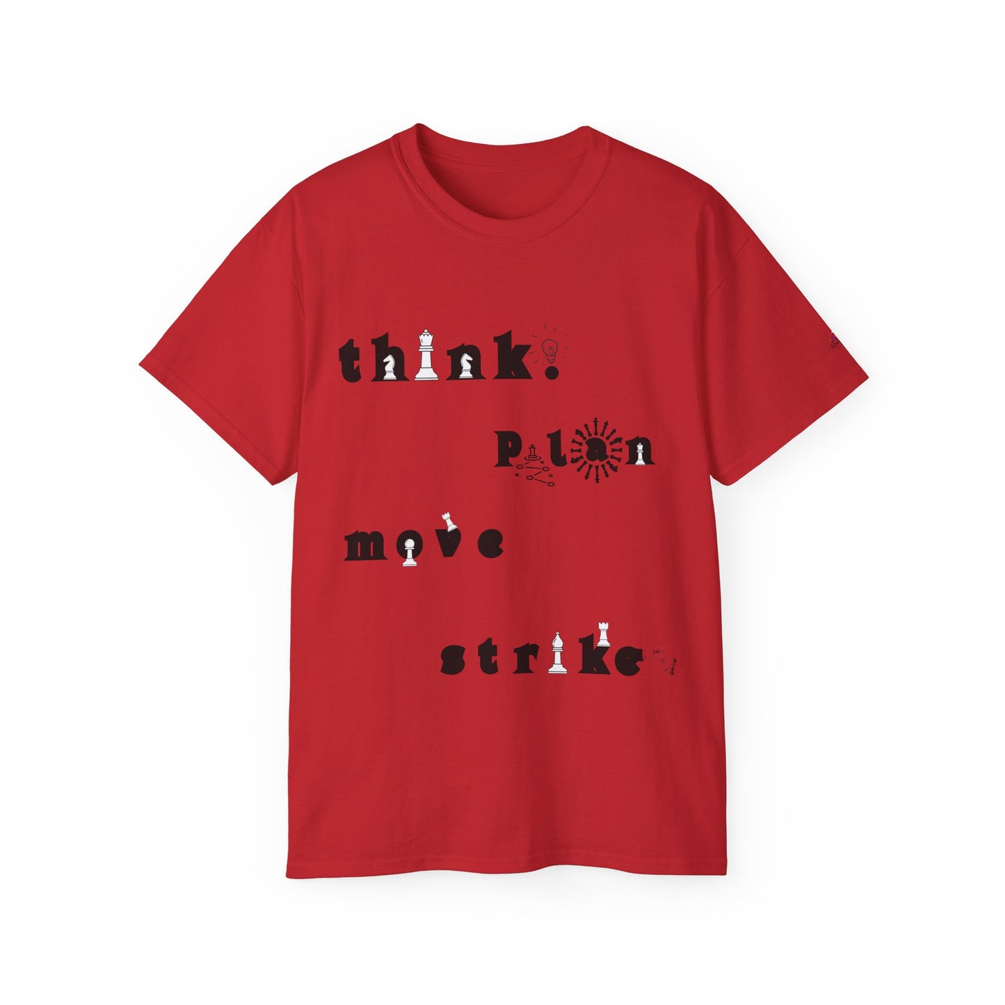 T-shirt Échecs "Think. Move. Plan. Strike."