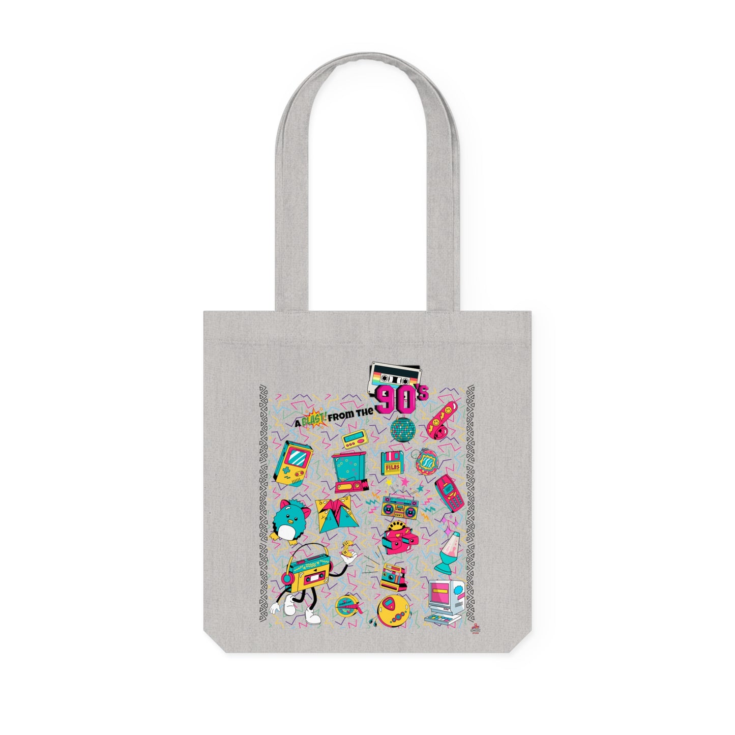 Tote Bag tissé nostalgique des années 90 - (Éco-Responsable)