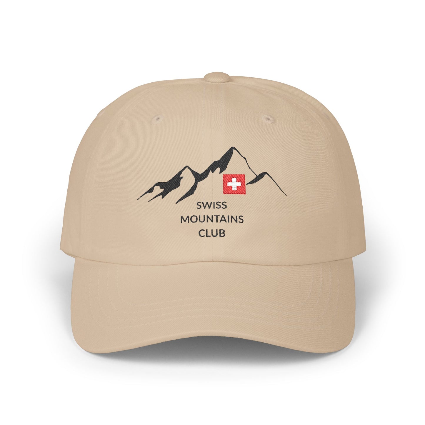 Casquette Alpine Brodée : Rejoignez le Club des Sommets Suisses ! (versions couleurs claires)