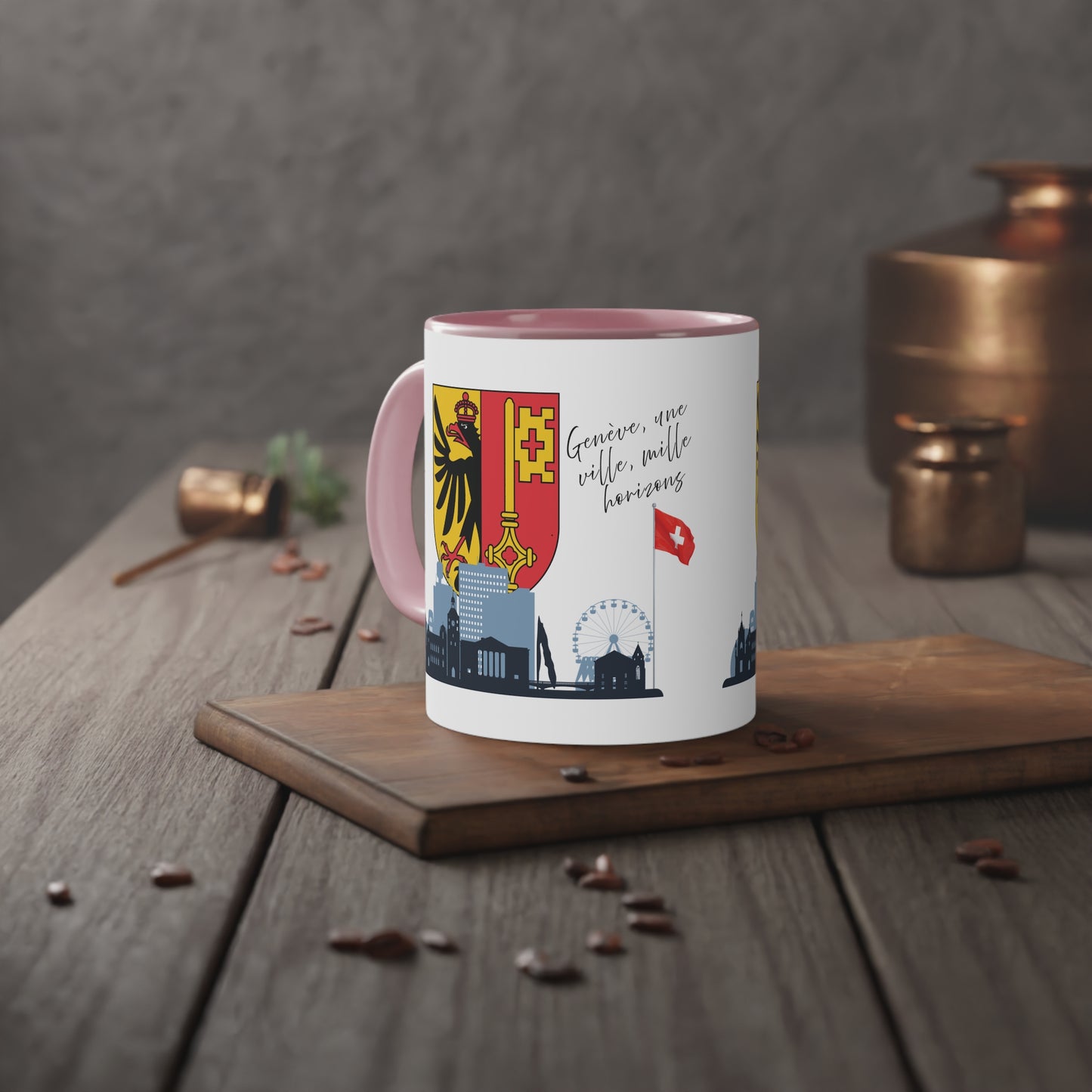 Mug "Les Horizons de Genève" - Une Ville dans Votre Tasse (325ml)