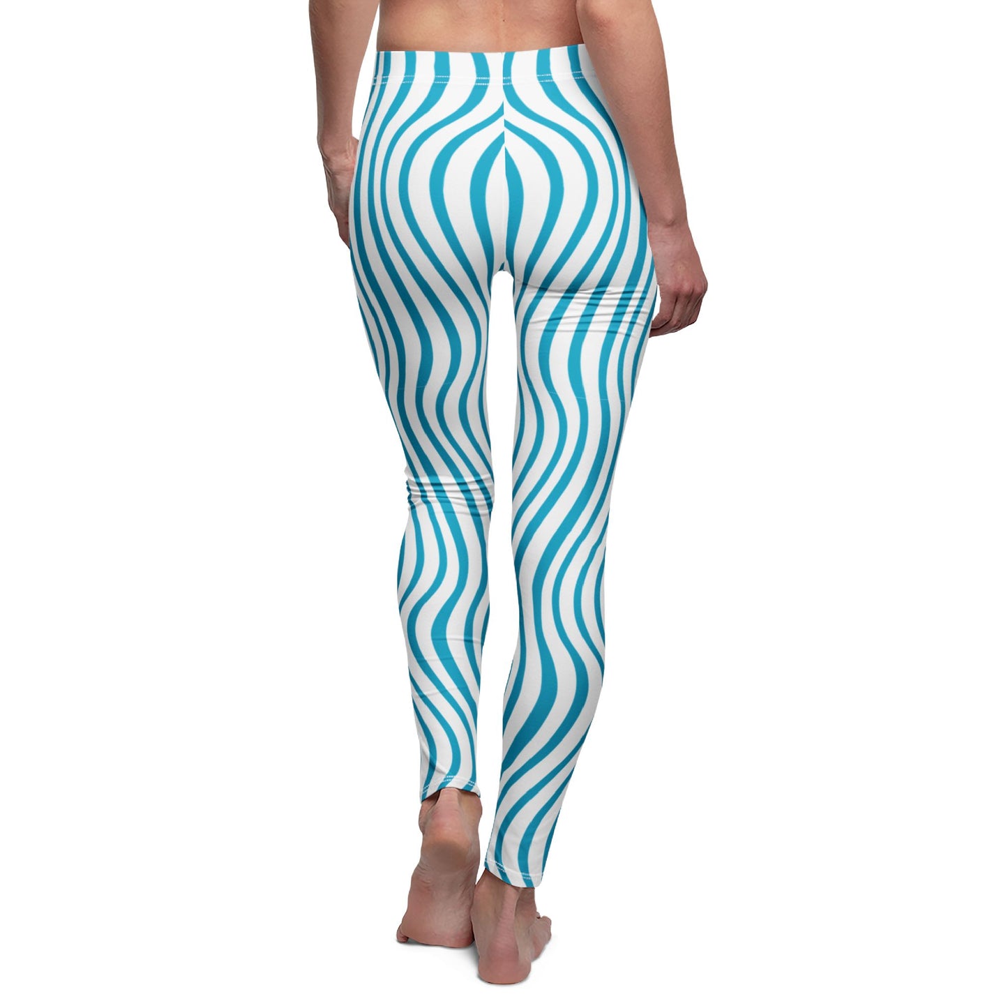 Leggings "Onda" - Ondes océaniques bleues hypnotiques
