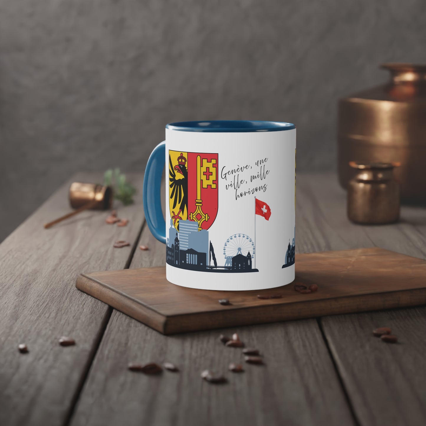 Mug "Les Horizons de Genève" - Une Ville dans Votre Tasse (325ml)