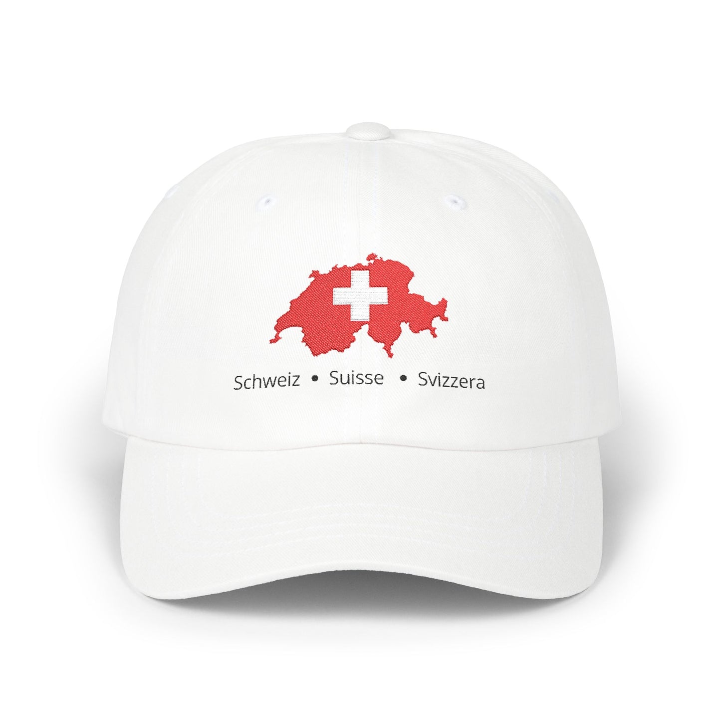 Casquette Suisse Brodée - "Schweiz • Suisse • Svizzera"