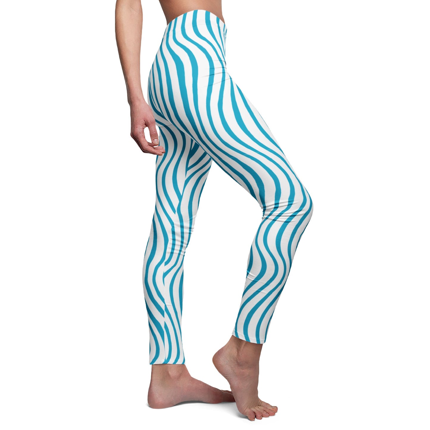 Leggings "Onda" - Ondes océaniques bleues hypnotiques
