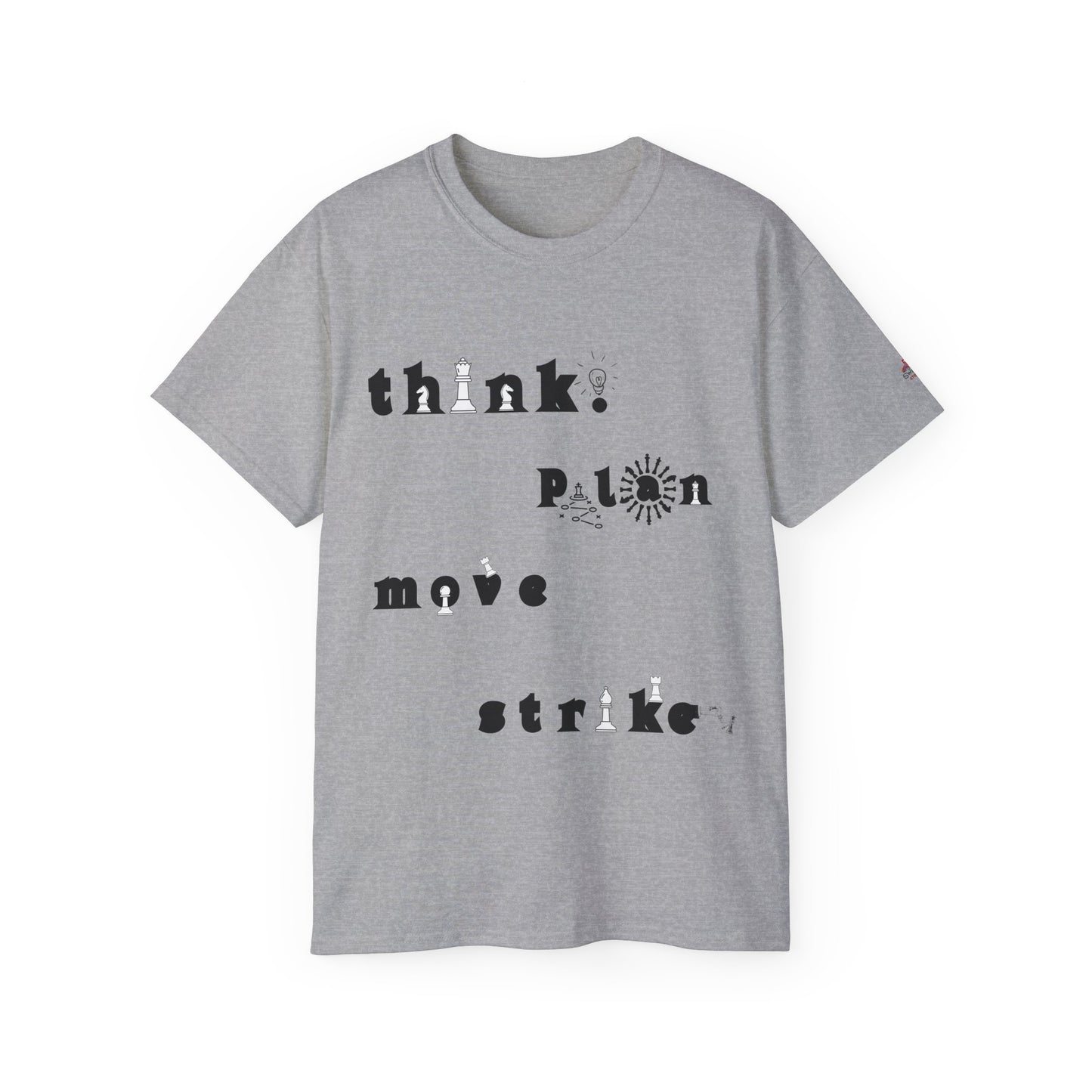 T-shirt Échecs "Think. Move. Plan. Strike."