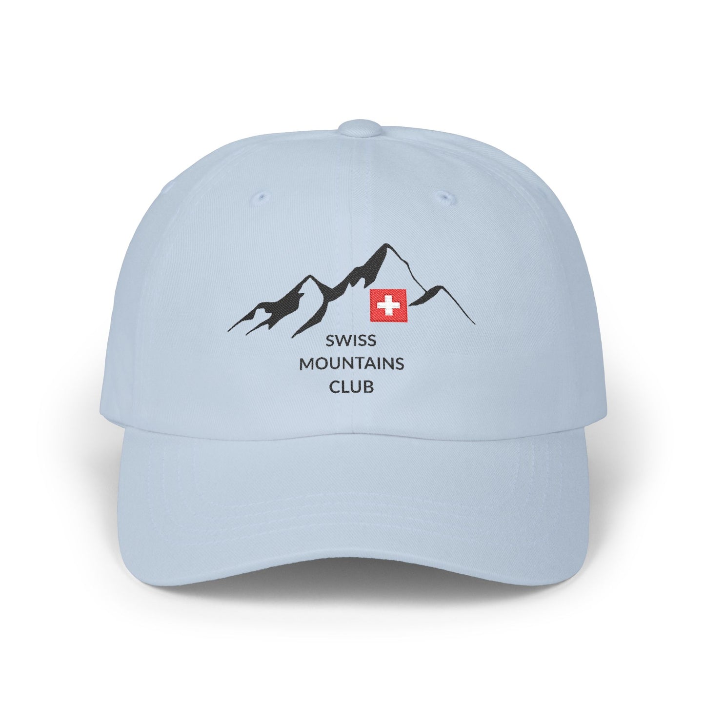 Casquette Alpine Brodée : Rejoignez le Club des Sommets Suisses ! (versions couleurs claires)